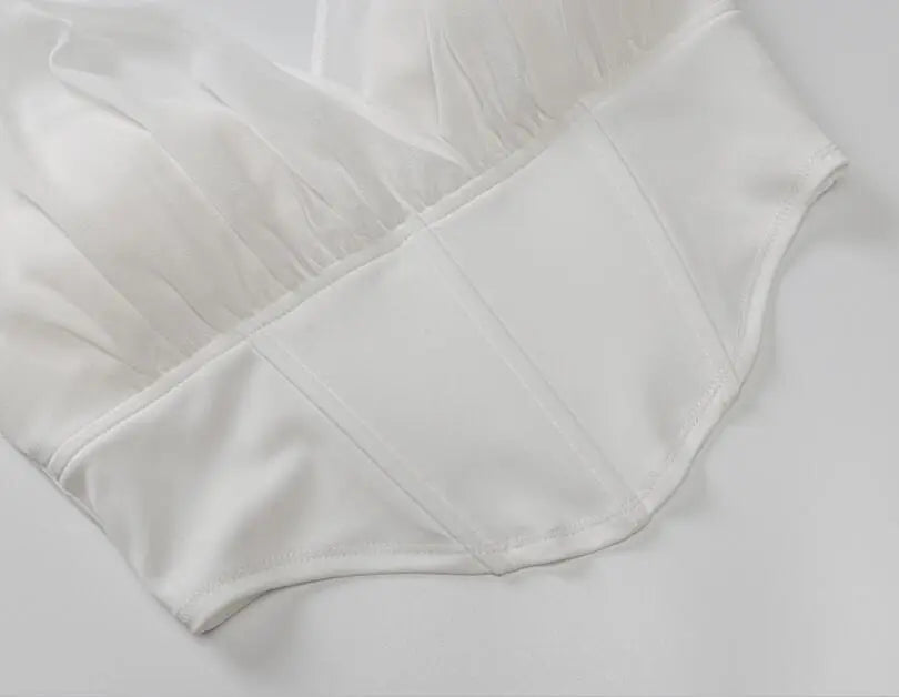 Cold Shoulder Halter Corset Top fashionnsio