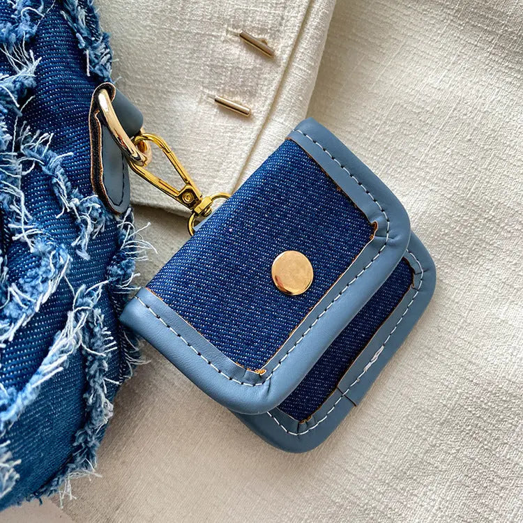 Denim Rugged Shoulder Bags fashionnsio