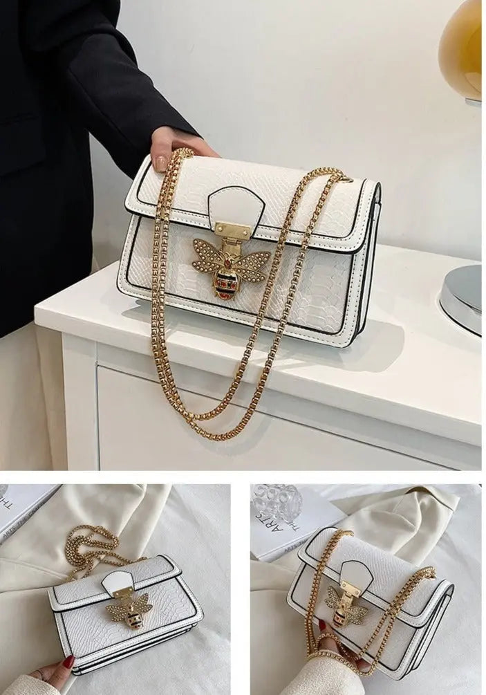 Diamond Bee Shoulder Bags fashionnsio