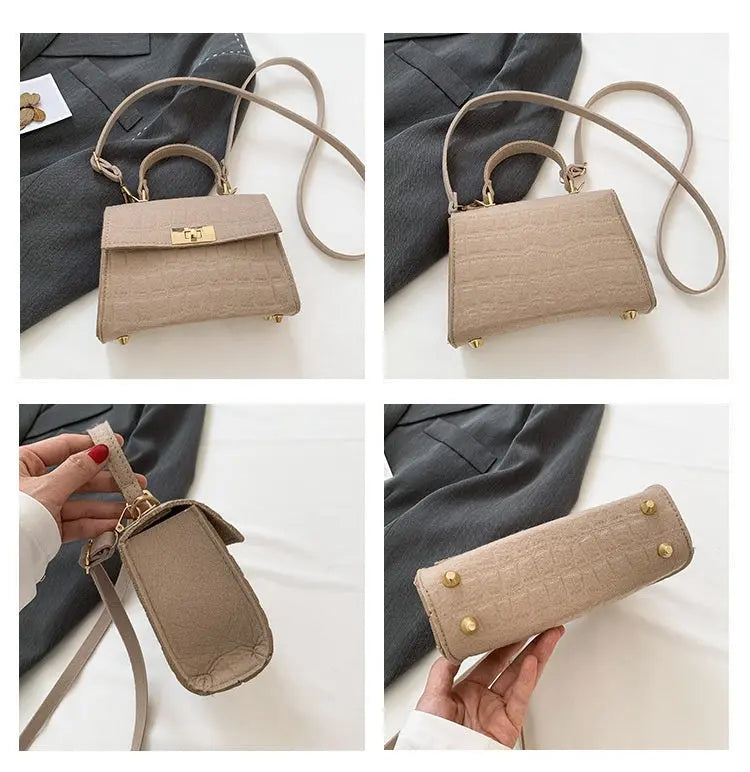 Wavy Textured Lady Handbags fashionnsio