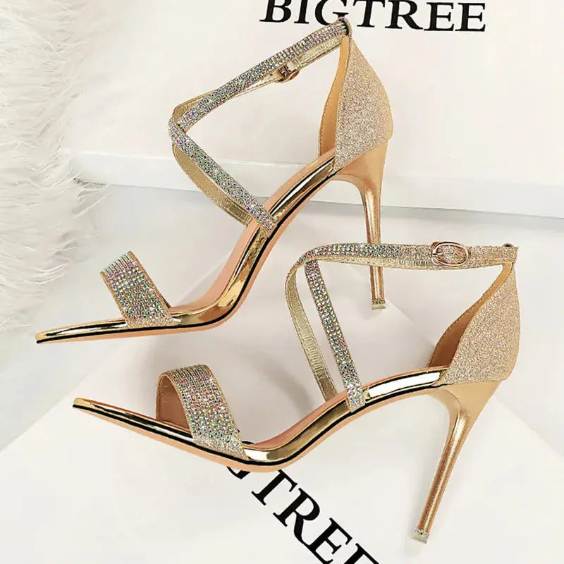 Sequin Rhinestone Pump Heels fashionnsio