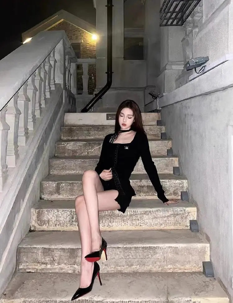 Pointed Stiletto Heels With Red Background fashionnsio