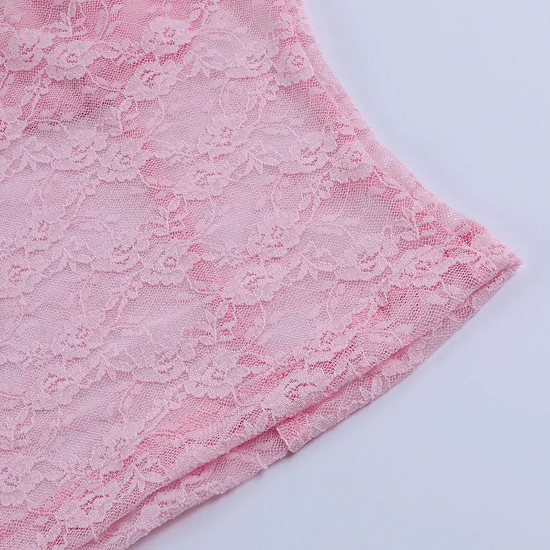 Barbie Floral Lace Corset Top fashionnsio