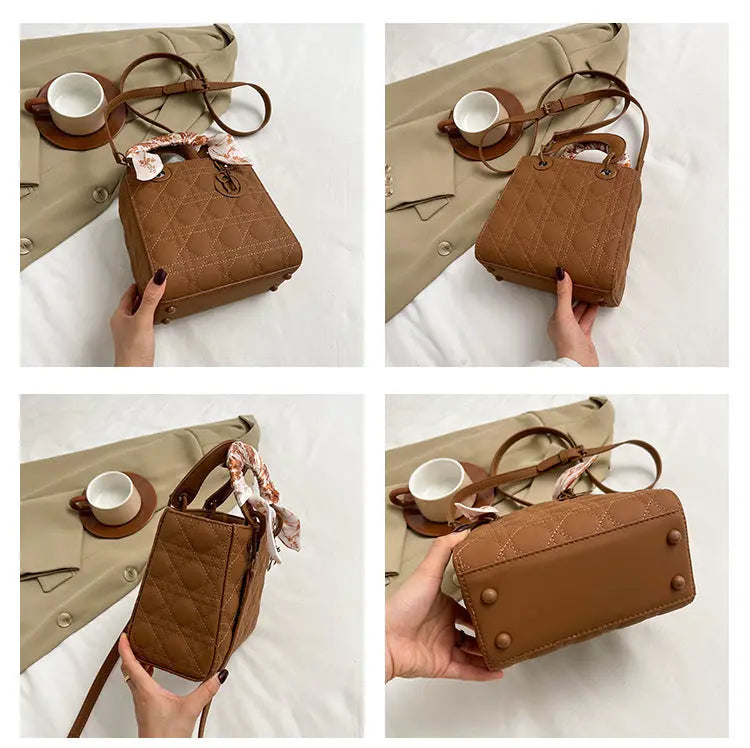 Lady Style Handbags With Silk Scarf fashionnsio