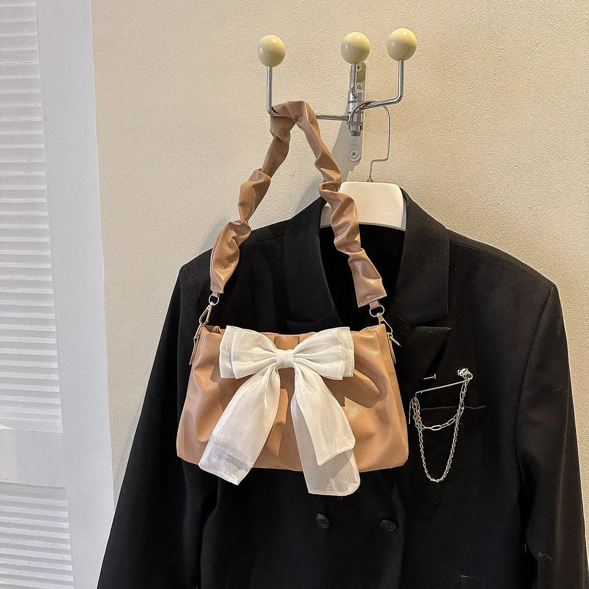 Bow-knot Ribbon Cloud Shoulder Bags fashionnsio