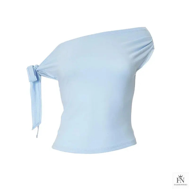 Bow Knot Off Shoulder Top - Fashionnsio