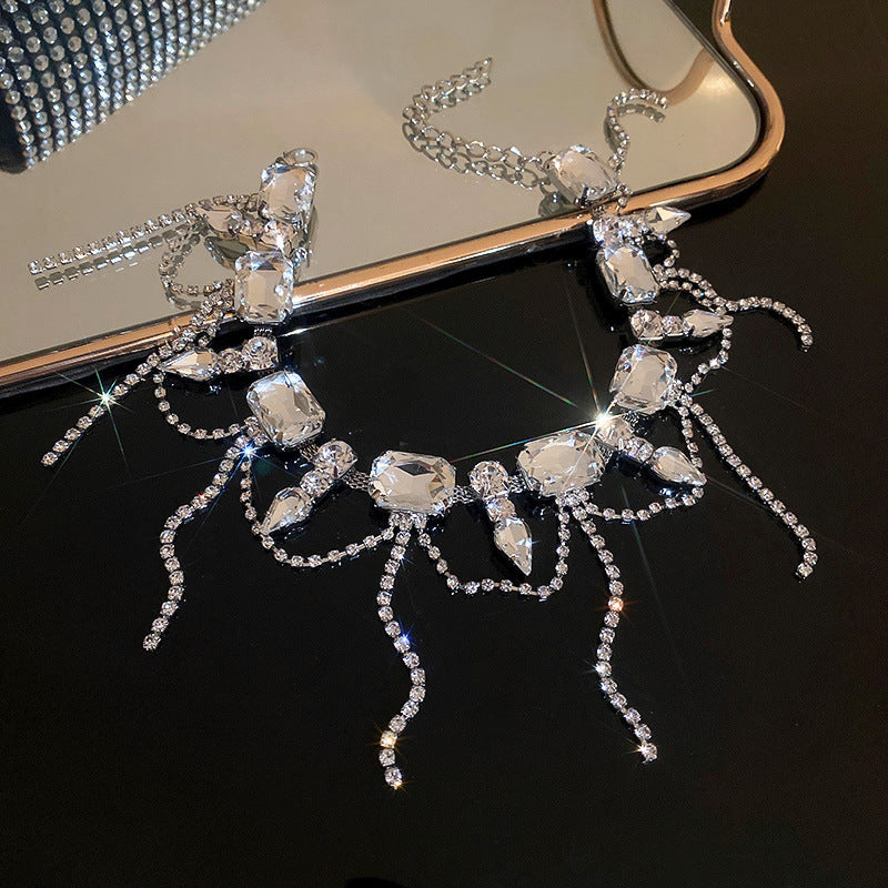 Teardrop Diamond Choker Necklace - Fashionnsio