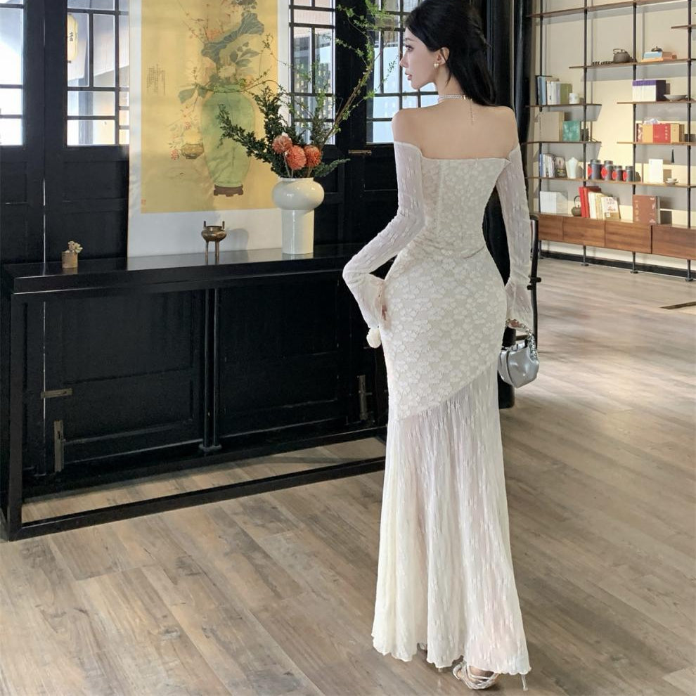 Lace 3D Floral Bodycon Dress - Fashionnsio