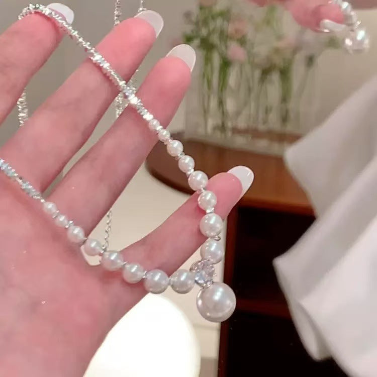Diamond Pearl Necklace