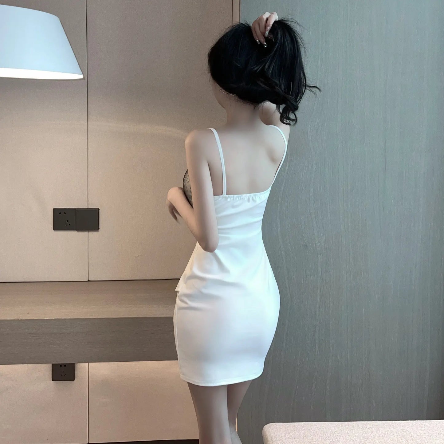 Sequin Bow Peplum Bodycon Dress fashionnsio