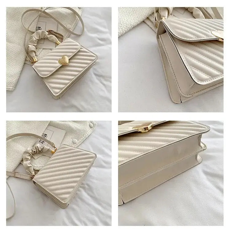 Stripes Heart Handbags/Sling Bags fashionnsio