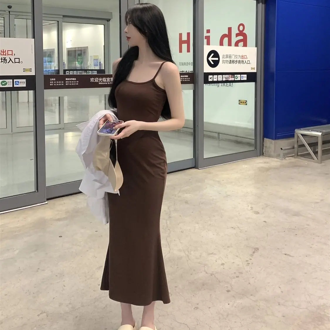 Skims Bodycon Long Dress fashionnsio