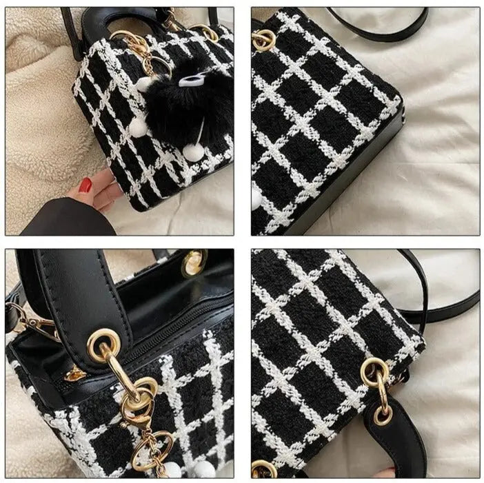 Tweed Tote Handbags fashionnsio