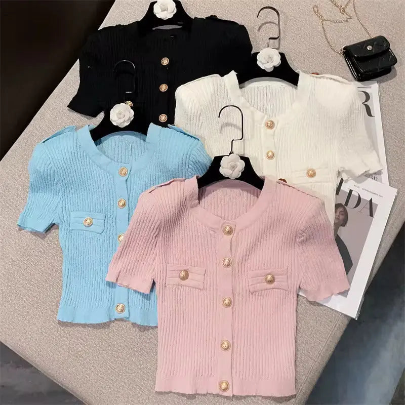 Korean Knit Button Top/Cardigan fashionnsio