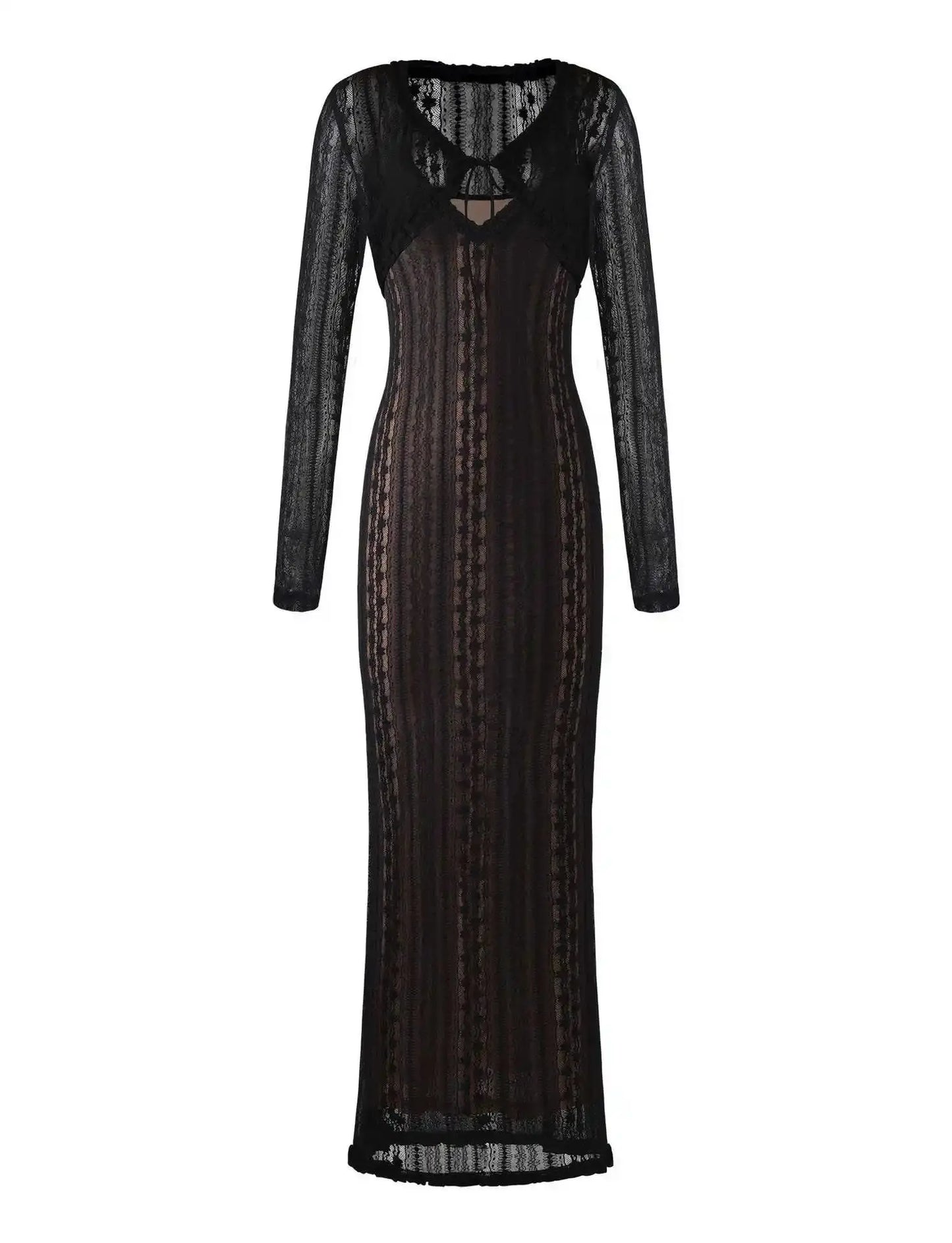 Knit Two Piece Set Dress + Cardigan fashionnsio