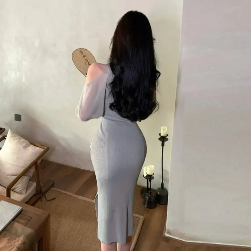 Bodycon Cold Shoulder Dresses fashionnsio