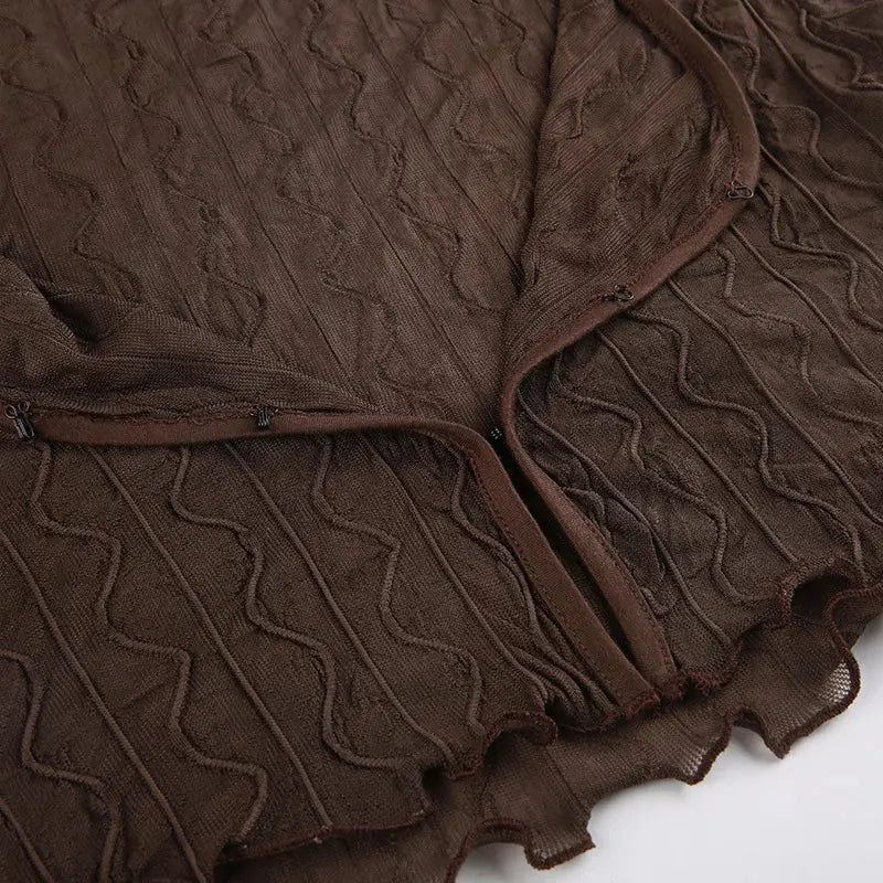 Mesh Crop Top/Cardigan fashionnsio