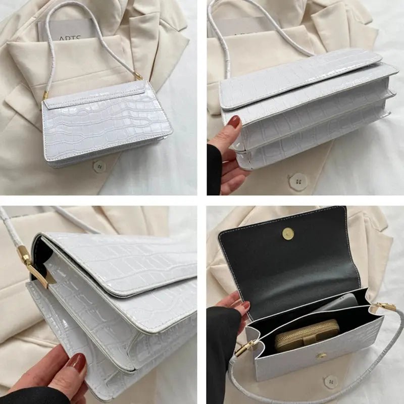 Glossy Pattern Shoulder Bags fashionnsio