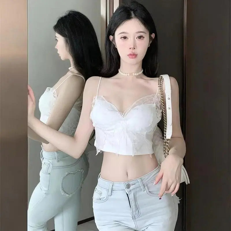 Y2K Butterfly Lace Crop Top fashionnsio