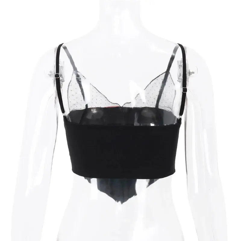 Bow Mesh Tank Top fashionnsio