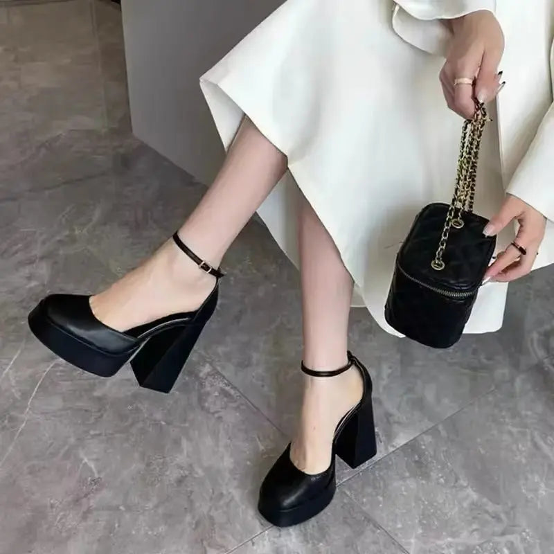 Mary Jane Platform Chunky Heels fashionnsio