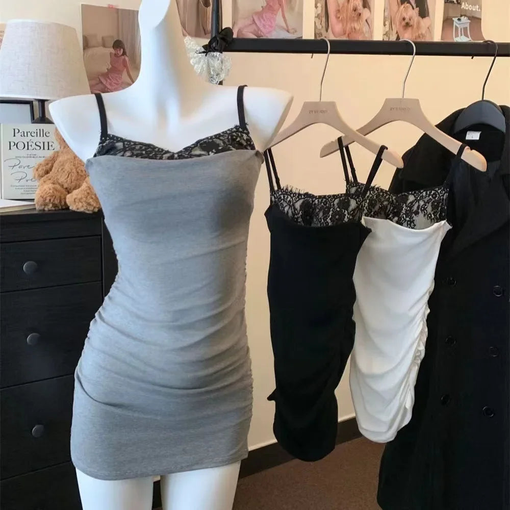 Lace Mini Bodycon Dress - Fashionnsio