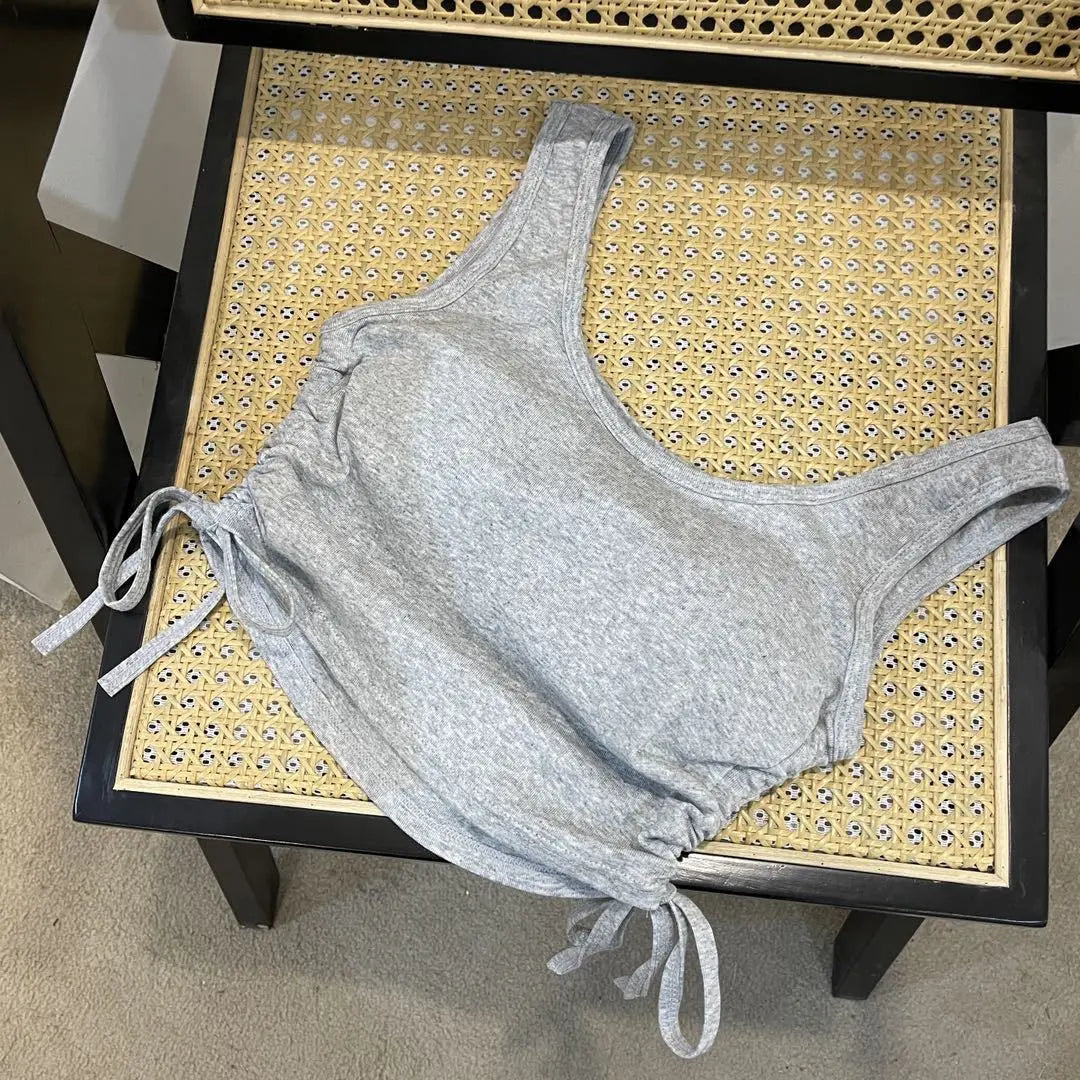 Drawstring Padded Tank Top fashionnsio