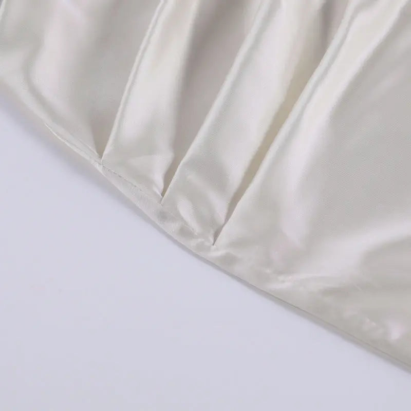 Off-shoulder Lace Satin Dress fashionnsio