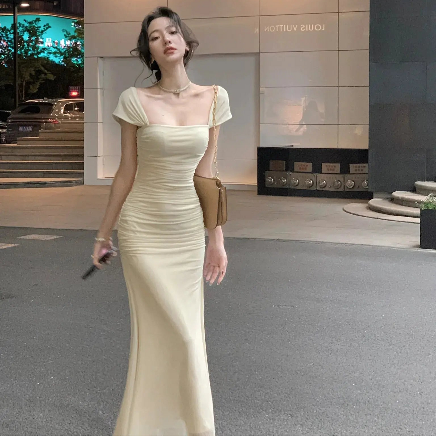 Korean Long Bodycon Dress fashionnsio