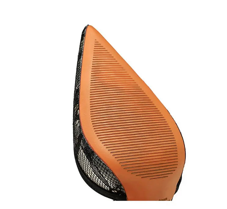 Sexy Mesh Lace Pointed Heels fashionnsio