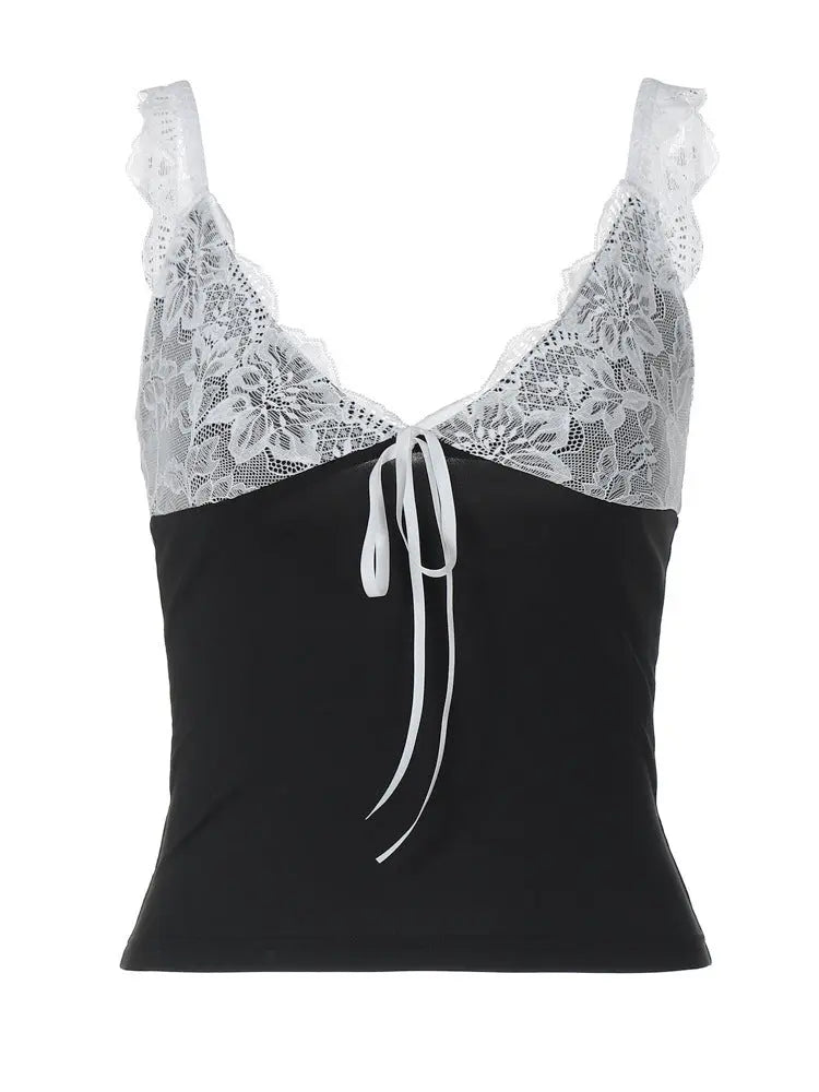 Bow Lace Tank Top fashionnsio