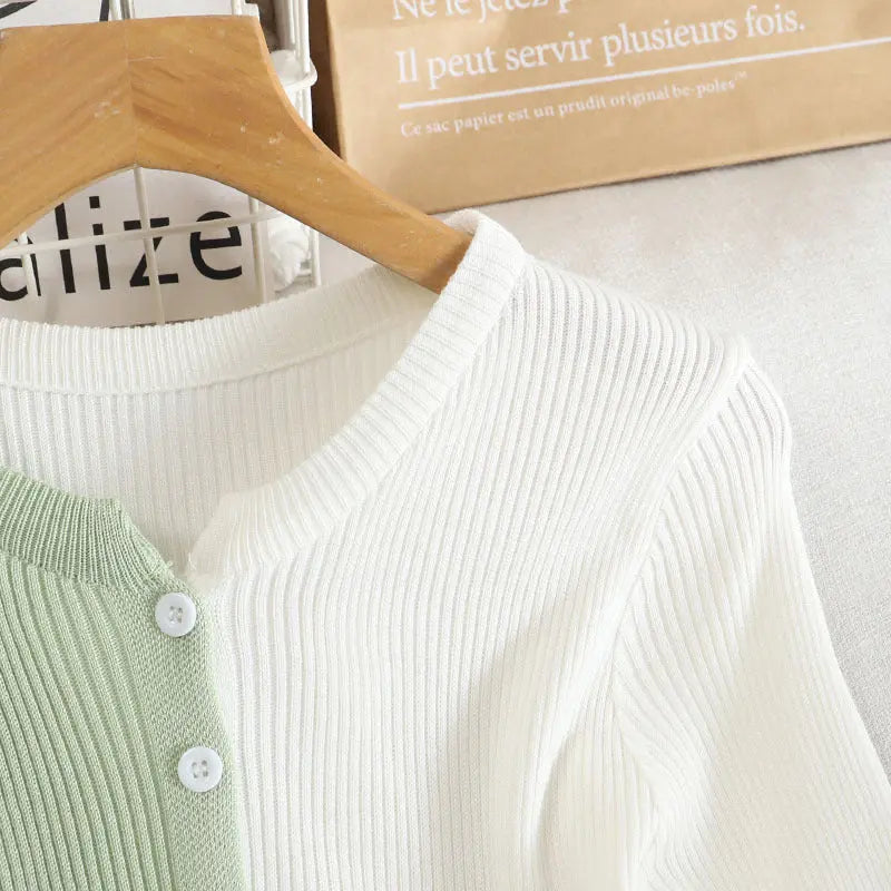 Long Sleeve Knitted Top/Cardigan fashionnsio