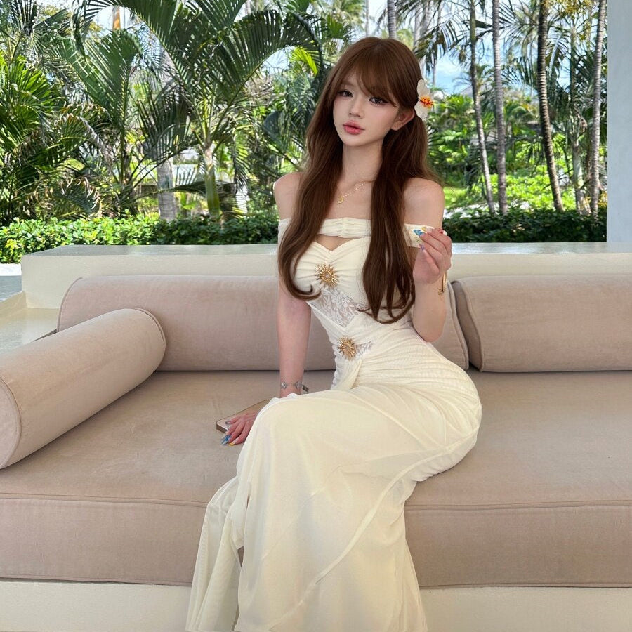 Off Shoulder Fishtail Evening Gowns - Fashionnsio