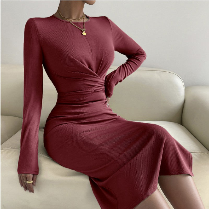 Twisted Knitted Bodycon Dress fashionnsio