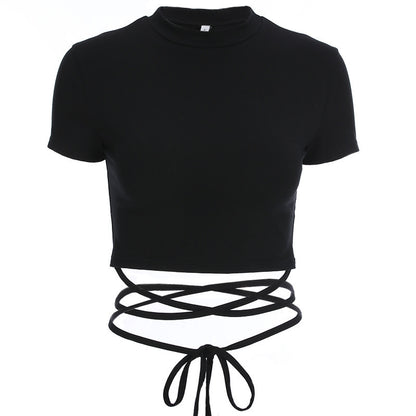 Criss Cross Lace Up Top