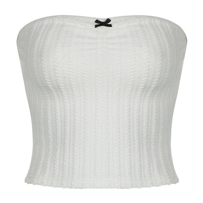 Bow Knitted Tube Top