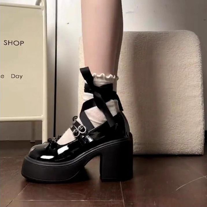 Ribbon Platform Mary Jane Heels - Fashionnsio
