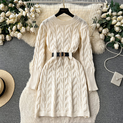 Knit Sweater Long Sleeve Dress