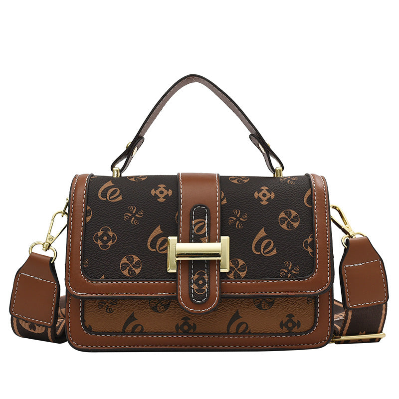 Brown Wide Strap Handbag/Sling Bag