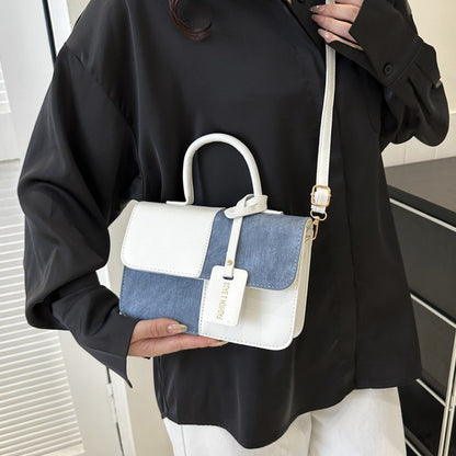 Contrast Color Denim Handbags/Sling Bags