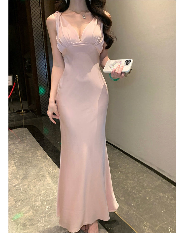 Blush Mermaid Evening Gown - Fashionnsio