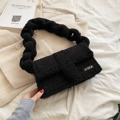 Twist Plush Shoulder Bags