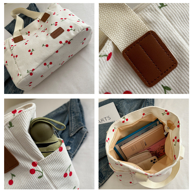 Cherry Pattern Tote Bags - Fashionnsio