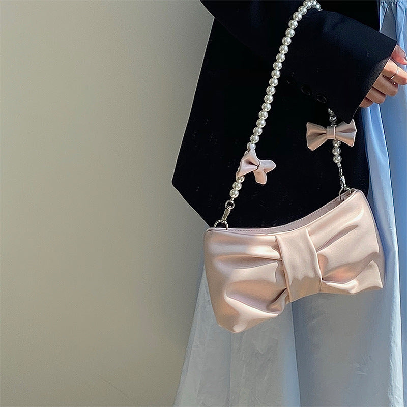 Pearl Bow Shoulder Bags