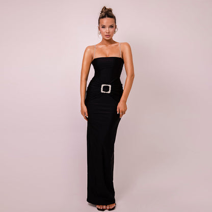 Diamond Strap Belt Bodycon Dress