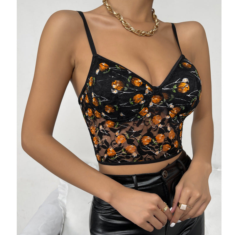 Floral Lace Bralette Top fashionnsio