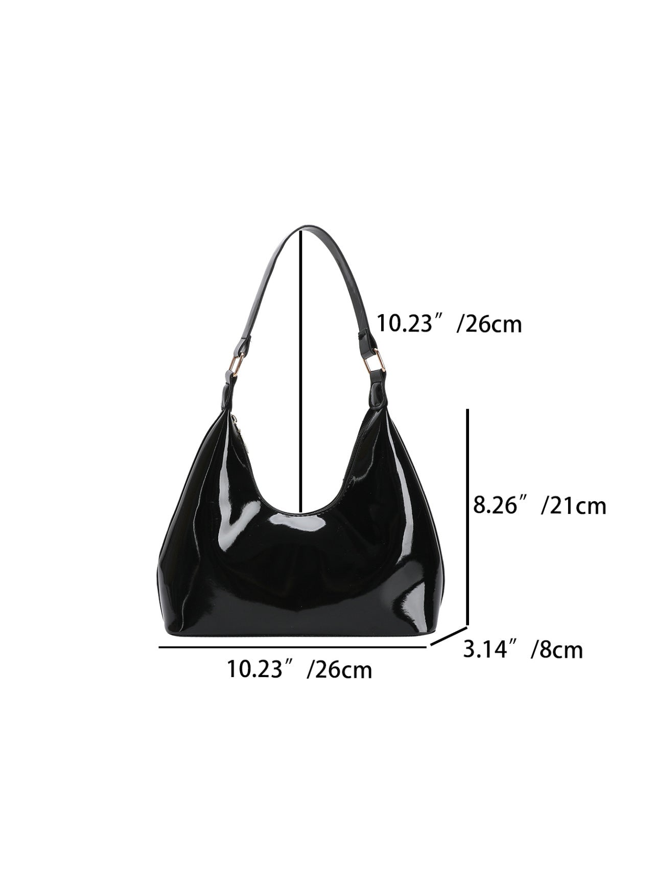 Metallic Glossy Women's Shoulder Bags fashionnsio