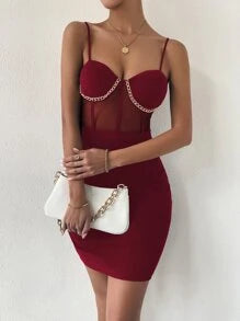 Corset Chain Bodycon Dress