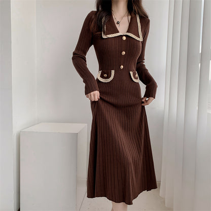 Korean Button Knit Dress