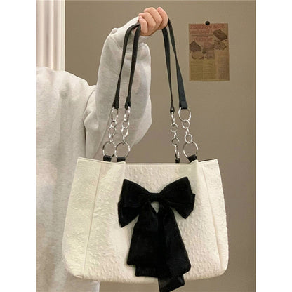 Bow Tote Large Shoulder Bag